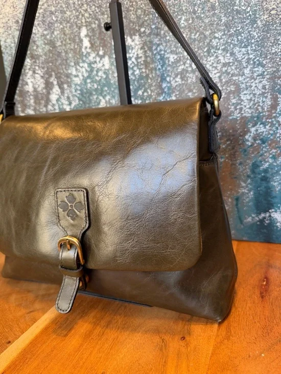 Patricia Nash Quiet Luxury Leather Crossbody Bag Olive Green + Coin Purse (VGUC) - Picture 8 of 17